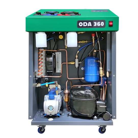 Установка полуавтомат для заправки автомобильных кондиционеров ОДА Сервис ODA-360 со скоростью заправки до 500 г/мин, дисплеем