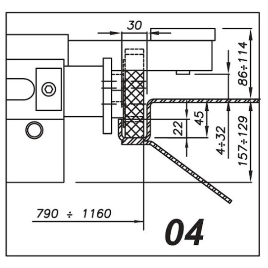 Траверса пневмогидравлическая для ножничных подъемников, 2 т, Werther-OMA 542A.04
