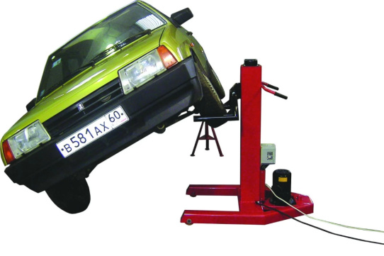 Подъемник мобильный электромеханический 1т АСО ПП-1, одностоечный, 220В