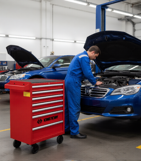 Тележка инструментальная KING TONY 87434-7B, 7 ящиков, без инструментов