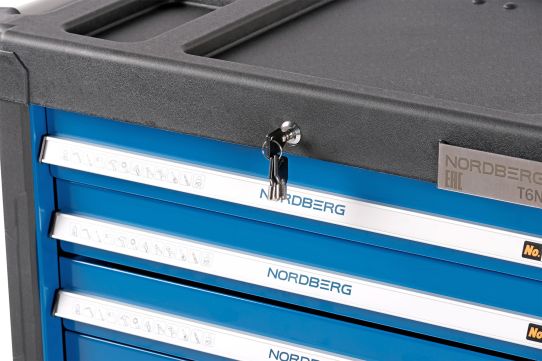Тележка инструментальная, Nordberg T6N(B), 6 ящиков, без инструментов