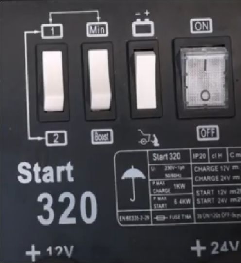 Пуско-зарядное устройство для 12В и 24В аккумуляторов с пусковым током 300A 12910 Aurora