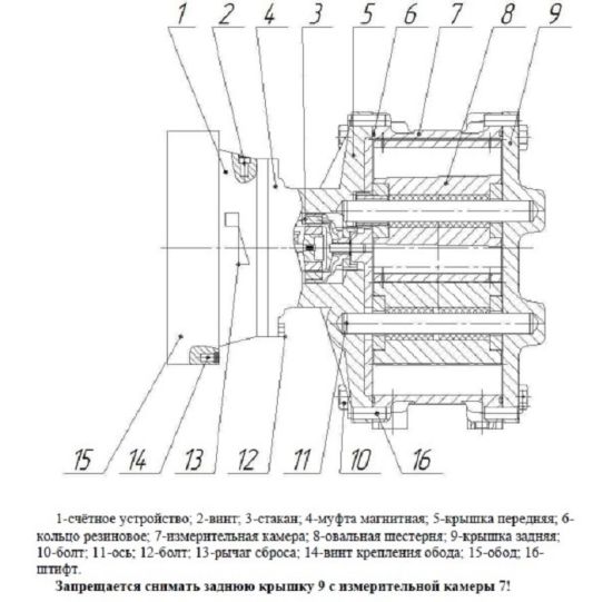 Счетчик топлива механический 84-417 л.м. 6 бар ППО-ДИ-0-5-40 0,6 (1,1-6,0)-0,25
