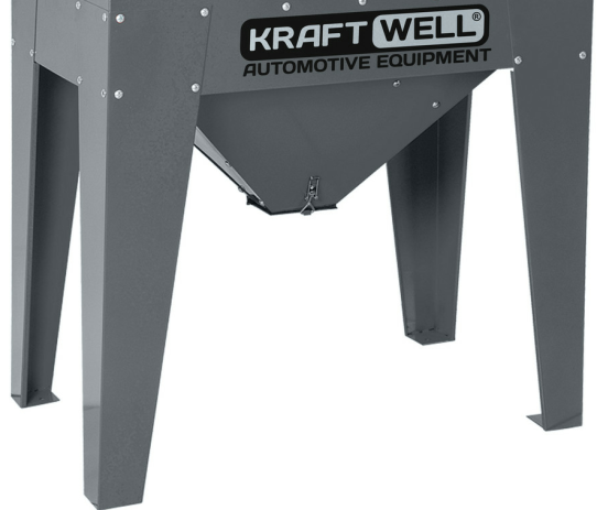 Пескоструйная камера KraftWell KRW-SB220F, с фронтальной загрузкой, 220 л, напольная, инжекторного типа, с давлением воздуха 6-8 бар
