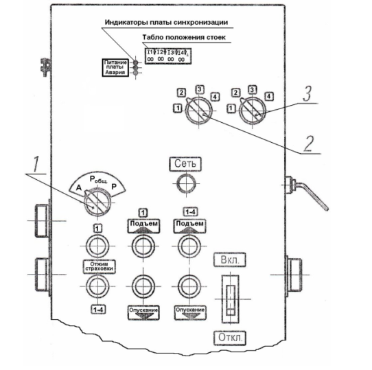 Подкатной подъемник для грузовых автомобилей электрогидравлический 30т АСО ПГ-30, 4 колонны