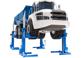 Подкатной подъемник для грузовых автомобилей электрогидравлический 50т АСО ПГ-50, 4 колонны