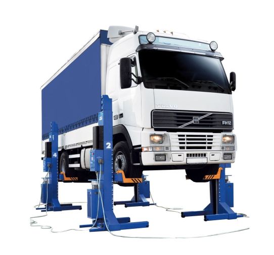 Подкатной подъемник для грузовых автомобилей электрогидравлический 36т Sivik ПГП-36000/6, 6 колонн