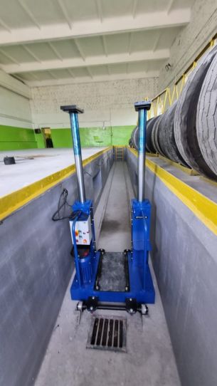 Канавный электромеханический подъемник 10 т рельсовый двухштоковый КПП10ЭМ600.1 ARTAZ