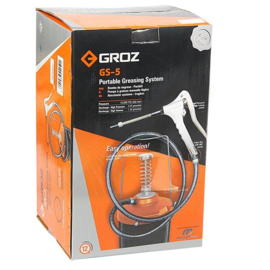 Нагнетатель смазки ручной с ножным приводом с емкостью 5л Groz GROZ GS-5