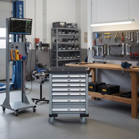 Тележка инструментальная Wiederkraft WDK-807, 7 ящиков, без инструментов