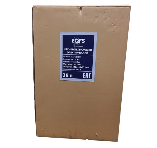 Нагнетатель смазки электрический с емкостью 38 л, от сети 220-380В, выходное давление 200 бар, производительность 750 г/мин EQFS ES-60700