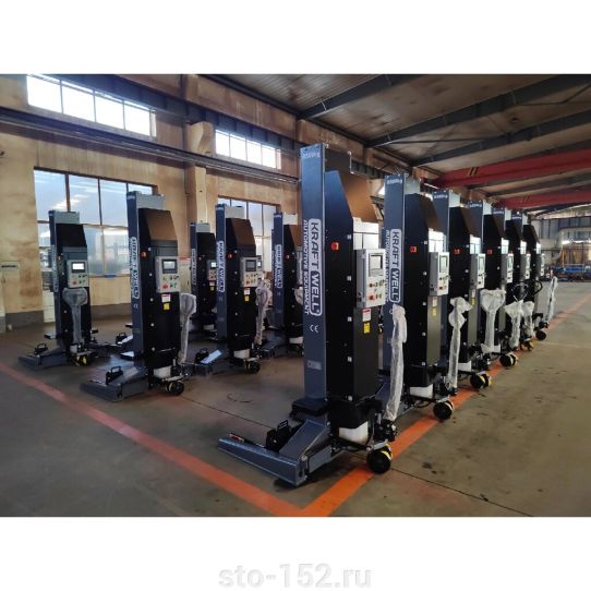 Подкатной подъемник для грузовых автомобилей электрогидравлический 34т KraftWell KRW4H8, 4 колонны