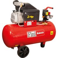 Поршневой компрессор 50 л, 170 л/м, 220В, 1.5 кВт, коаксиальный (прямой), масляный Fini AMICO 50/2400