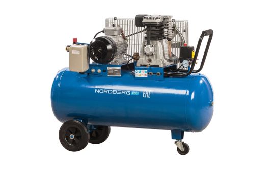Поршневой компрессор 100 л, 400 л/м, 380В, 2.2 кВт, ременной, масляный Nordberg ECO NCE100/400