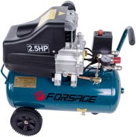 Поршневой компрессор 24 л, 180 л/м, 220В, 1.5 кВт, коаксиальный (прямой), масляный Forsage F-BM20/24