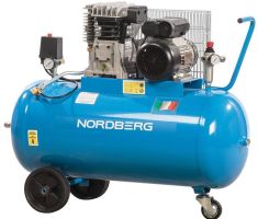 Поршневой компрессор 100 л, 360 л/м, 220В, 2.2 кВт, ременной, масляный Nordberg NC100/360_220