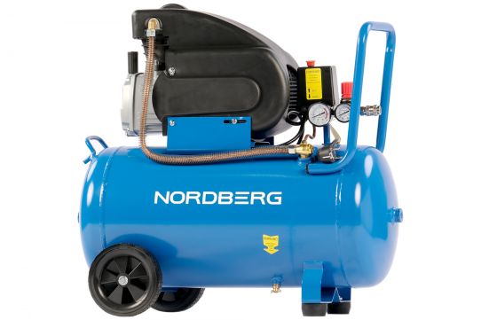 Поршневой компрессор 50 л, 240 л/м, 220В, 1.8 кВт, ременной, масляный Nordberg NCE50/240