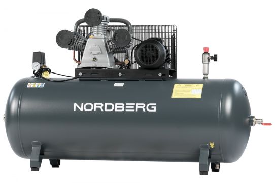Поршневой компрессор 500 л, 950 л/м, 380В, 5.5 кВт, ременной, масляный Nordberg NCP500/950