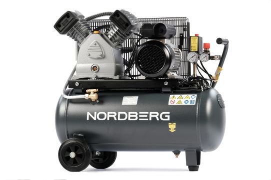 Поршневой компрессор 50 л, 420 л/м, 380В, 2.2 кВт, ременной, масляный Nordberg NCP50/420