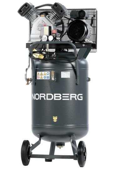 Поршневой компрессор 100 л, 420 л/м, 380В, 2.2 кВт, ременной, масляный вертикальный Nordberg NCPV100/420