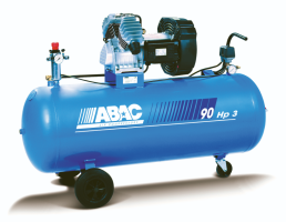 Поршневой компрессор 90 л, 330 л/м, 220В, 2.2 кВт, коаксиальный (прямой), масляный Abac V30/90 CM3