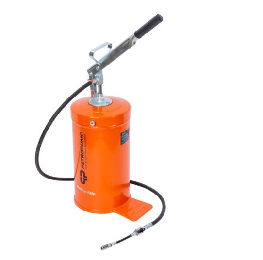 Нагнетатель смазки ручной на 16 л, давление до 150 бар, с производительностью до 10 г/ход Petropump PP210013