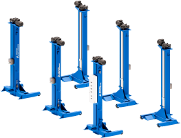 Подкатной подъемник для грузовых автомобилей электромеханический 30т АСО ПП-30, 6 колонн