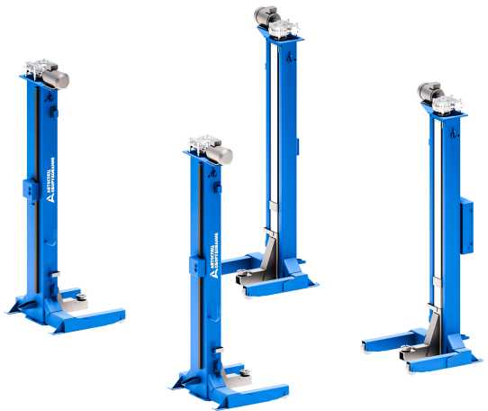 Подкатной подъемник для грузовых автомоблей электромеханический 16т АСО ППТ-16, 4 колонны