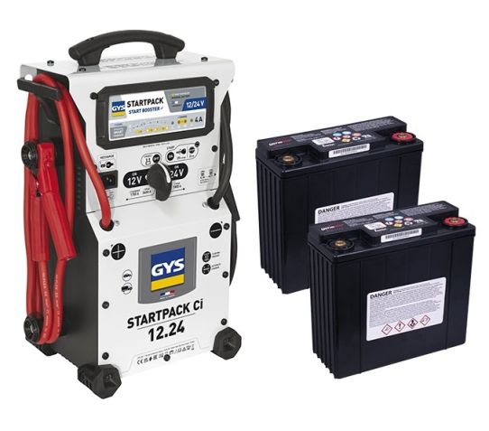 Пусковое устройство 12В 24В 32000мАч пусковой ток от 700А до 3600А для легковых и грузовых авто GYS STARTPACK 12-24 CI 024991