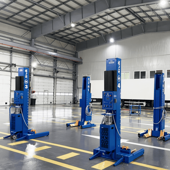 Подкатной подъемник для грузовых автомобилей электрогидравлический 24т Sivik ПГП-24000, 4 колонны