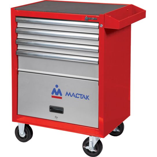 Тележка инструментальная МАСТАК 522-04581MR, 4 ящика и отсек, без инструментов