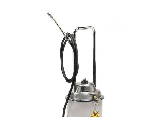 Нагнетатель смазки для бочек ножной на 13 л, выходное давление до 300-350 бар с армированным шлангом 2.5 м RAASM 68113