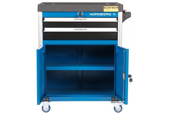 Тележка инструментальная, Nordberg T4, 2 ящика и 2 полки с дверцами
