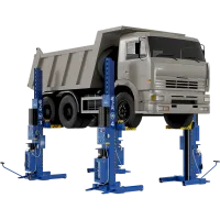 Подкатной подъемник для грузовых автомобилей электрогидравлический 30т Sivik ПГП-30000, 4 колонны