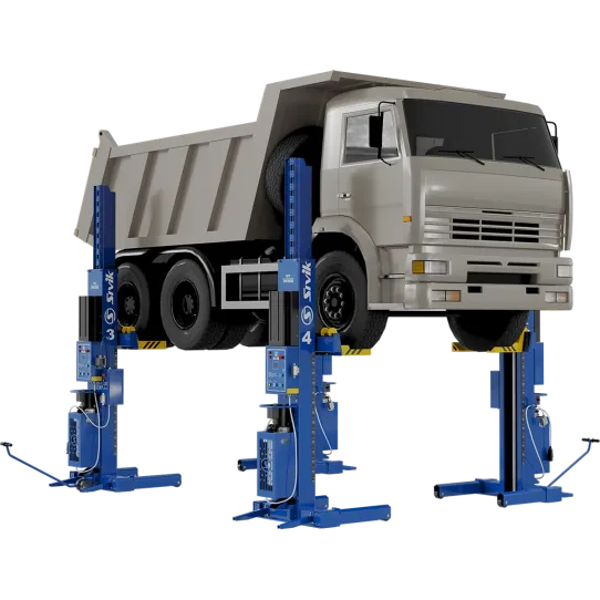 Подкатной подъемник для грузовых автомобилей электрогидравлический 30т Sivik ПГП-30000, 4 колонны