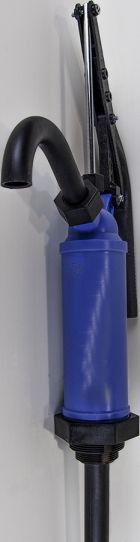 Насос ручной поршневой бочковой для спирта, ДТ, керосина, бензина, масла, воды, 20 л/м, D490s-Blue (TP490S-BLUE), полипропилен/сталь/витон