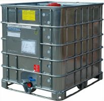 Еврокуб 1000 литров на металлическом поддоне в металле (БУ, промытый)