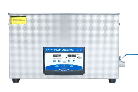 Ультразвуковая ванна 27.95л 40 кГц с подогревом и дегазацией, 220В для деталей и топливных форсунок Nordberg NU300D