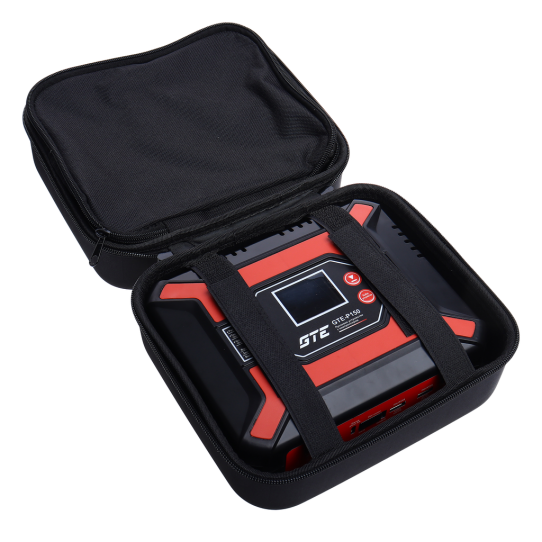 Бустер с компрессором 10 бар и максимально пусковым током 450А, Power Bank 12Ач, Li-Ion 12000мАч, с фонариком и дисплеем GTE-P150
