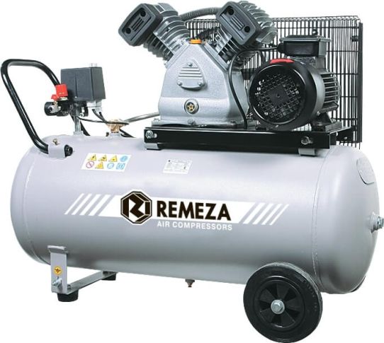 Поршневой компрессор 100 л, 420 л/м, 380В, 2.2 кВт, ременной, масляный Remeza СБ4/С-100.LB30
