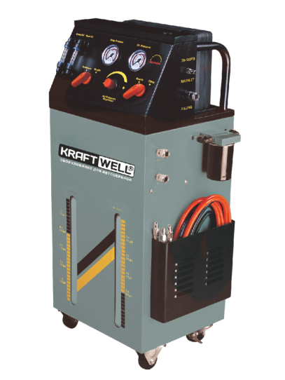 Электрическая установка для промывки и замены масла в АКПП 220В, емкостя 2х30 л, производительность 7л/мин KraftWell KRW1846