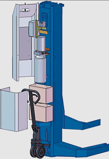 Подкатной подъемник для грузовых автомобилей электрогидравлический 33т Ravaglioli RAV305H.6WS, 6 колонн