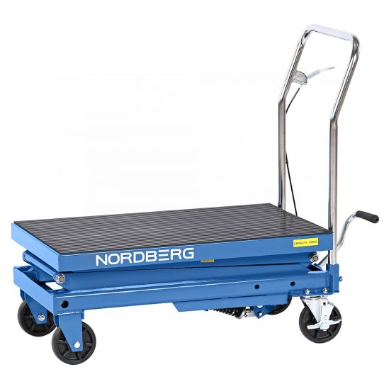 Стол подъемный гидравлический 300кг, 330-1250мм NORDBERG N3T301B, передвижной