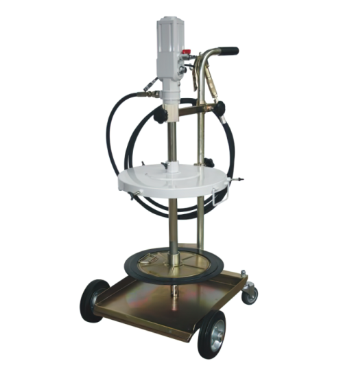 Нагнетатель смазки для бочек 20-60 л, с пневматическим насосом 400-600 гр/мин и мобильной тележкой Atis 61501480