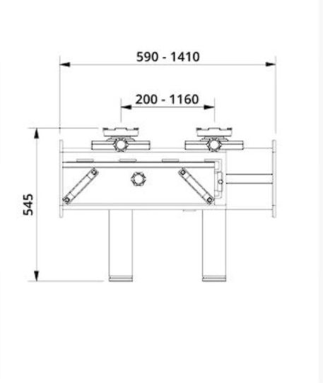 Канавный пневмогидравлический подъемник 10 т, навесной двухштоковый GD 100-2 AC Hydraulic
