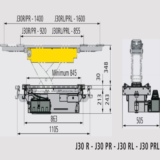 Траверса ручная для ножничных и четырехстоечных подъемников, 3 т Ravaglioli J30R