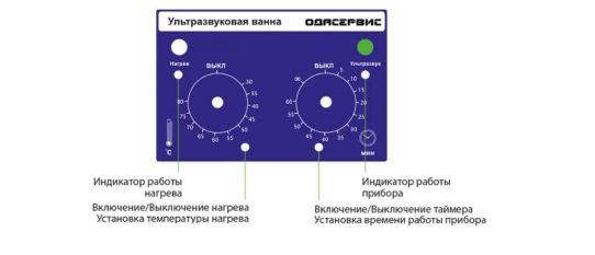 Ультразвуковая ванна 2.5л 40 кГц с подогревом ОДА Сервис ODA-MH40