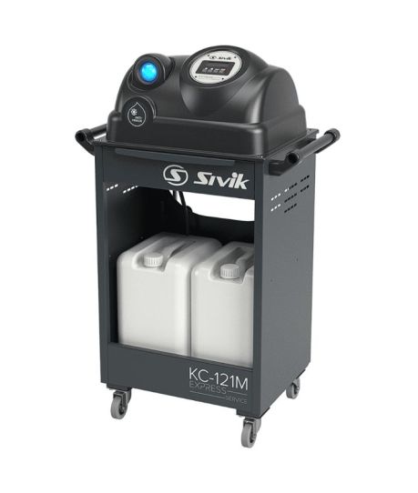 Установка автоматическая для замены и промывки охлаждающей жидкости, 2x20 л, 12В, с дисплеем Sivik КС-121М