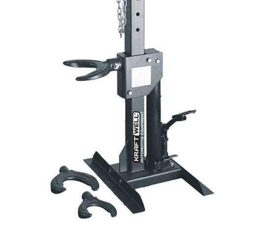  Стяжка пружин гидравлическая 1 т, KraftWell KRWSCU с ножным приводом с ходом поршня 360мм