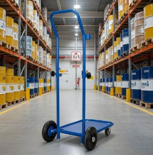 Тележка для бочек до 60 кг разборная на 4 колесах для масла и смазки Pressol 17070